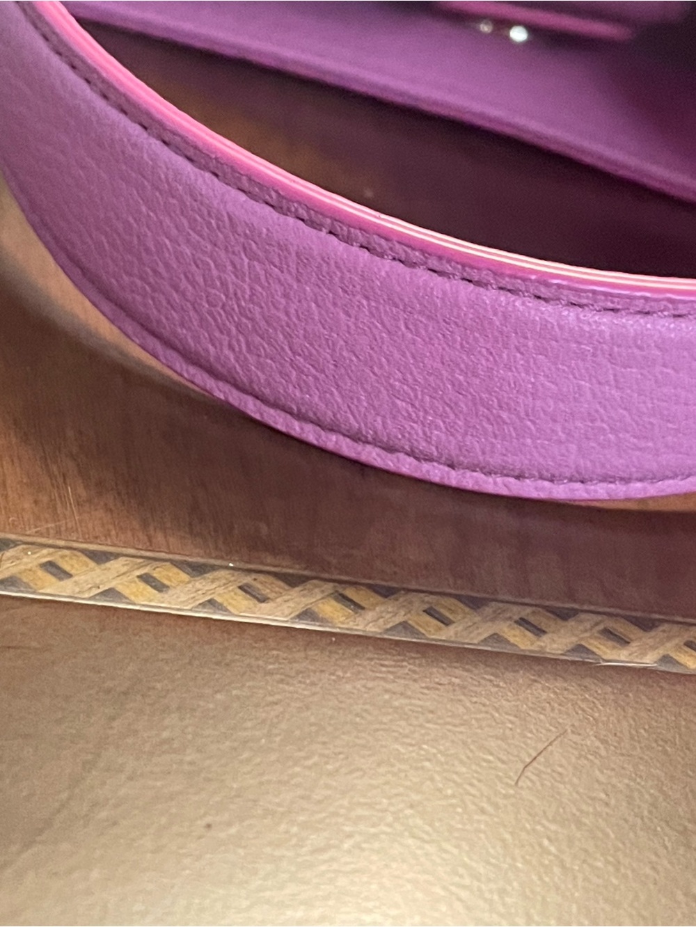 MCM Pink Visetos Signature Satchel with Gold Hardware - Picture 5 of 16